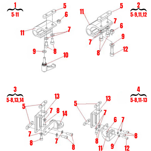 Panel Holder Receiver Brackets